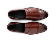 Cognac Brown Brogue Loafers for Men – Handcrafted Style & Luxury